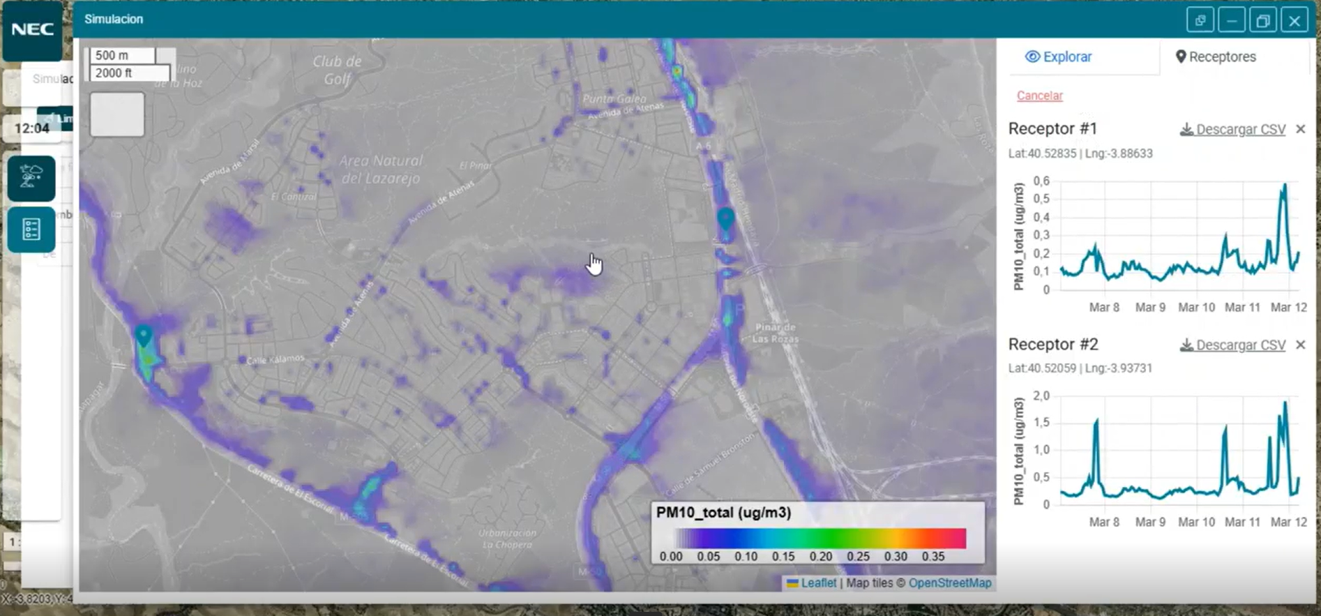 Descubre Las Rozas de Madrid: simulación de partículas PM10